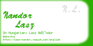 nandor lasz business card